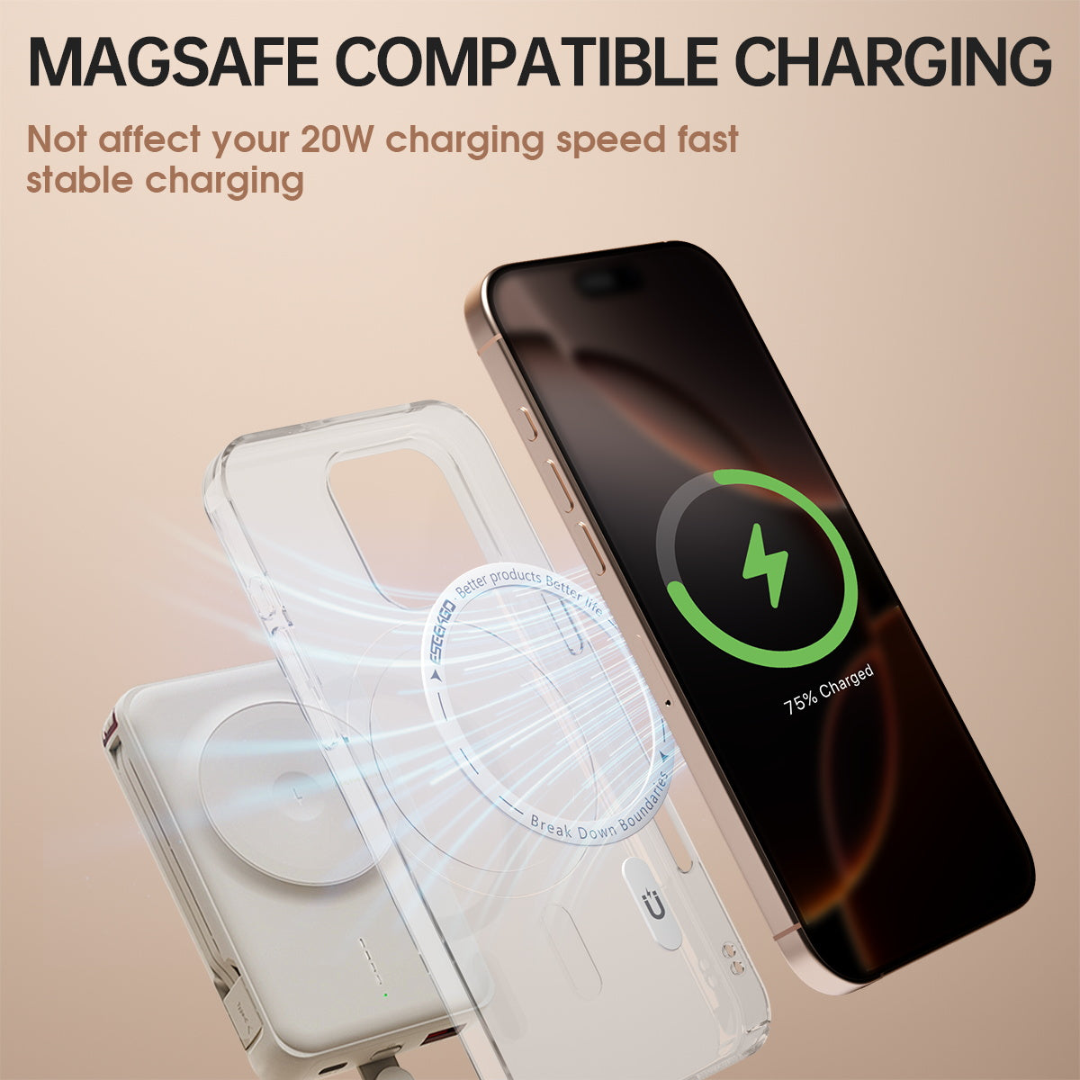 iPhone 16 Pro Crystal Clear Magnetic Slim-Fit Protective Case with MagSafe for Wireless Charging