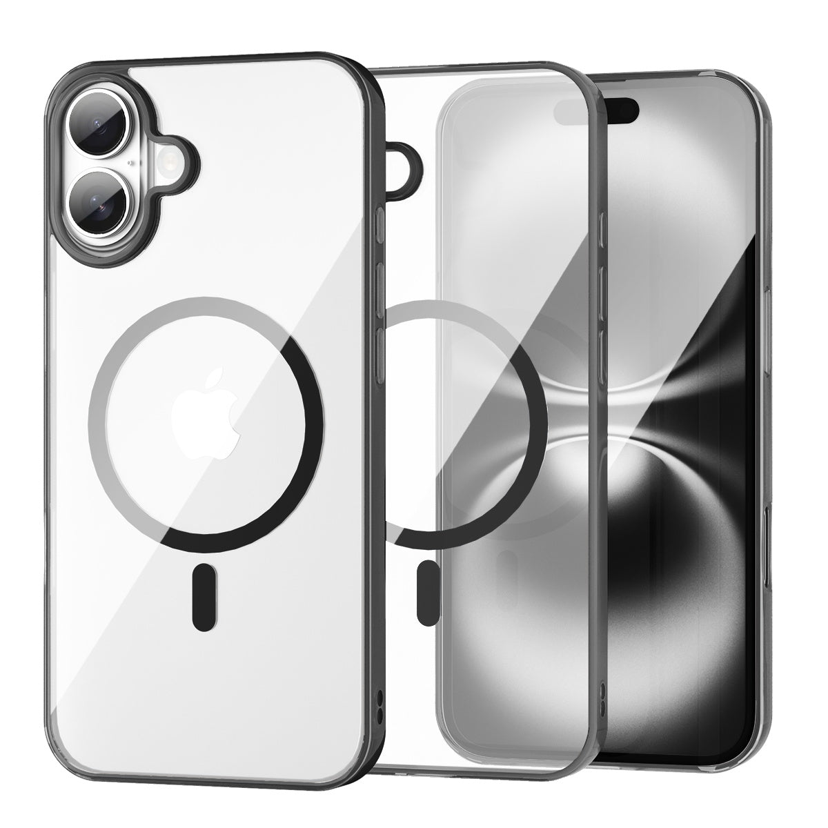iPhone 16 Crystal Clear Magnetic Slim-Fit Protective Case with MagSafe for Wireless Charging