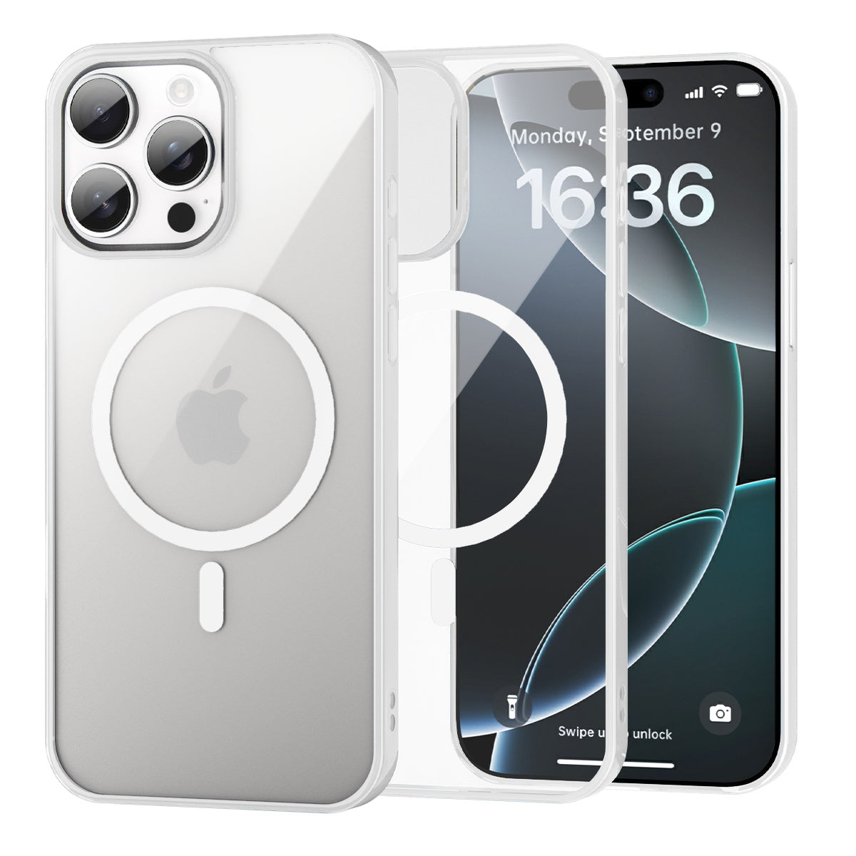 iPhone 16 Pro Crystal Clear Magnetic Slim-Fit Protective Case with MagSafe for Wireless Charging