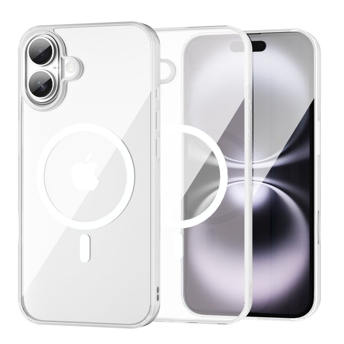 iPhone 16 Crystal Clear Magnetic Slim-Fit Protective Case with MagSafe for Wireless Charging