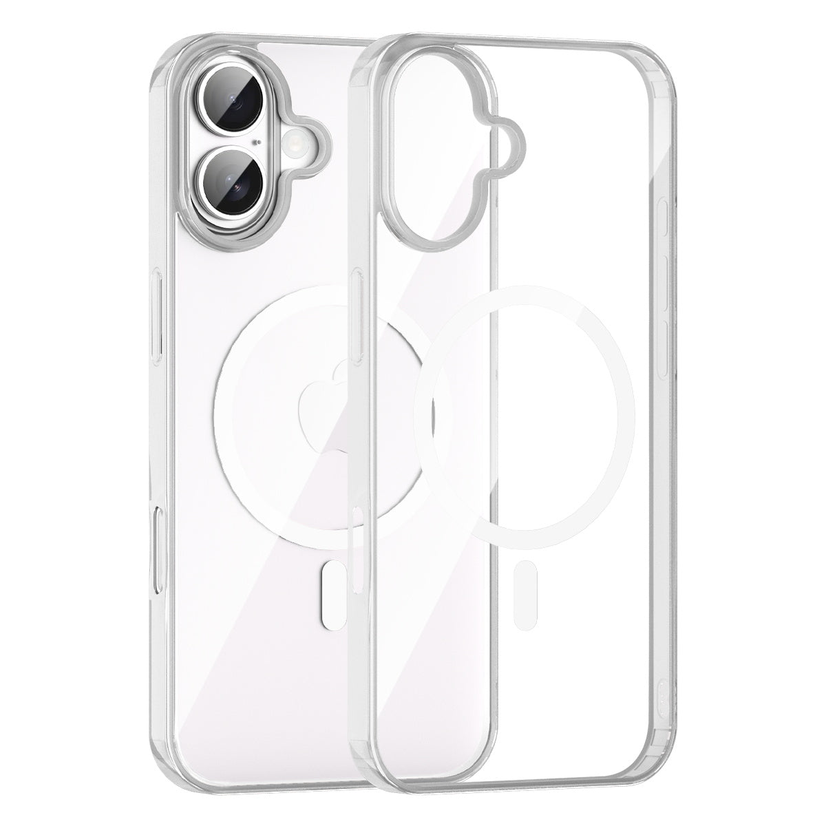 iPhone 16 Crystal Clear Magnetic Slim-Fit Protective Case with MagSafe for Wireless Charging