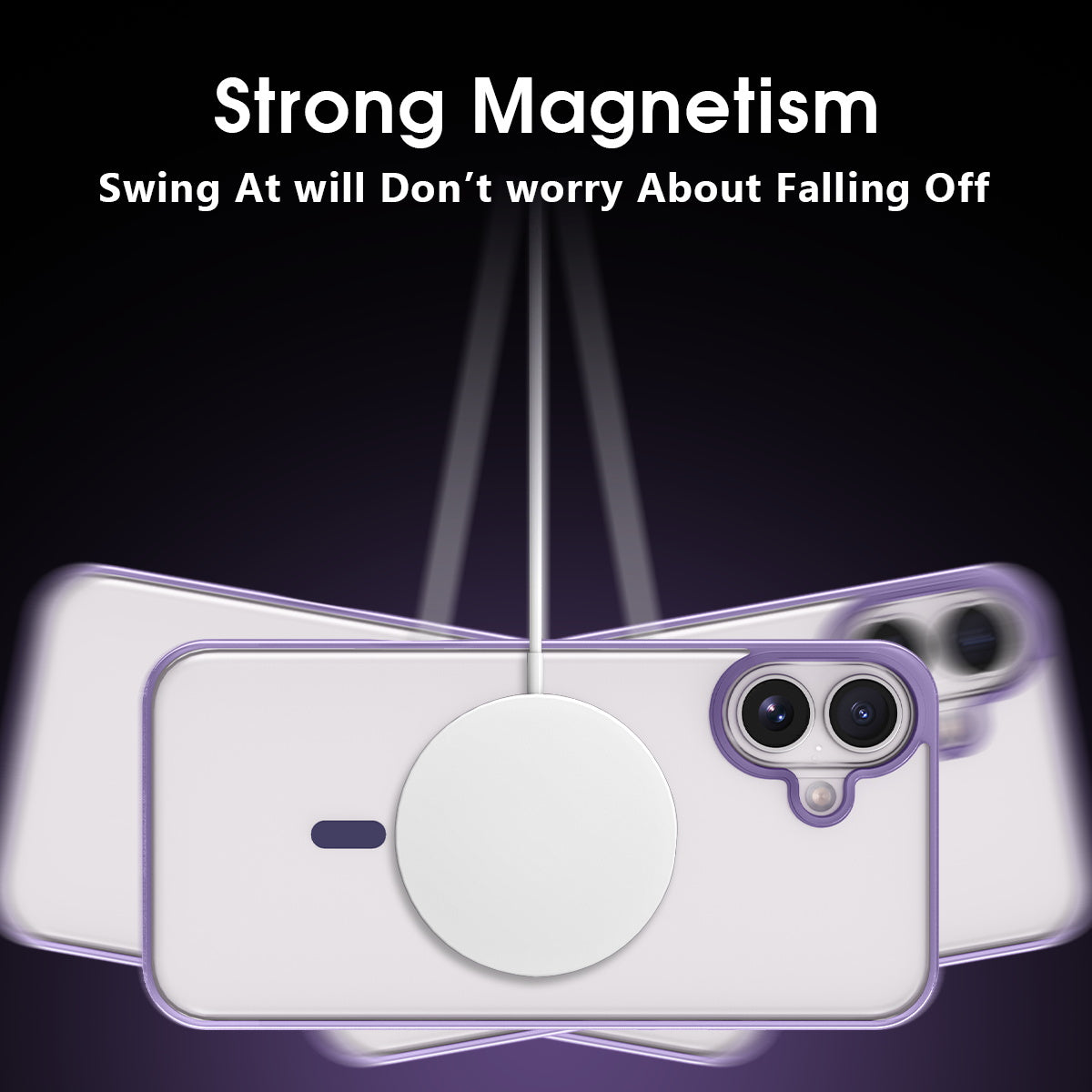 iPhone 16 Crystal Clear Magnetic Slim-Fit Protective Case with MagSafe for Wireless Charging