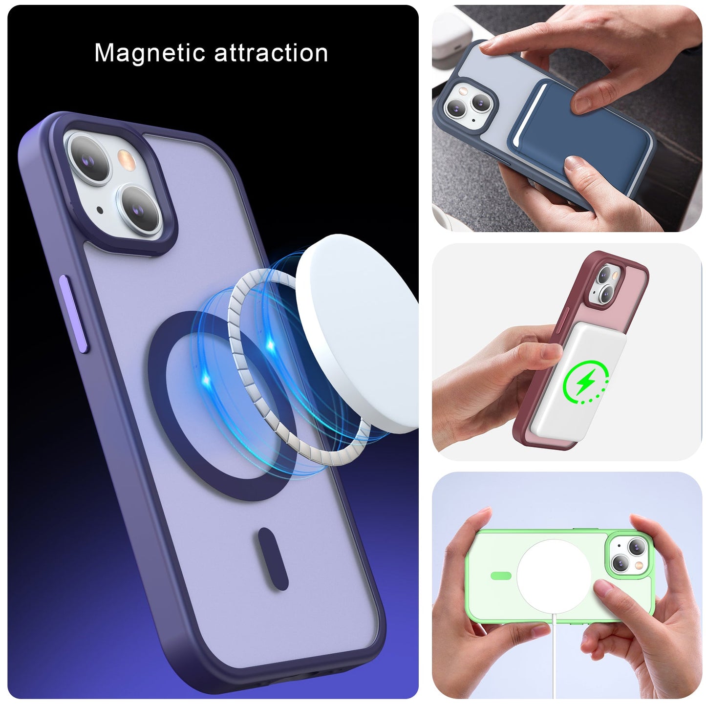 iPhone 15 Smooth Touch Waterproof MagSafe Ultra Hybrid Phone Case