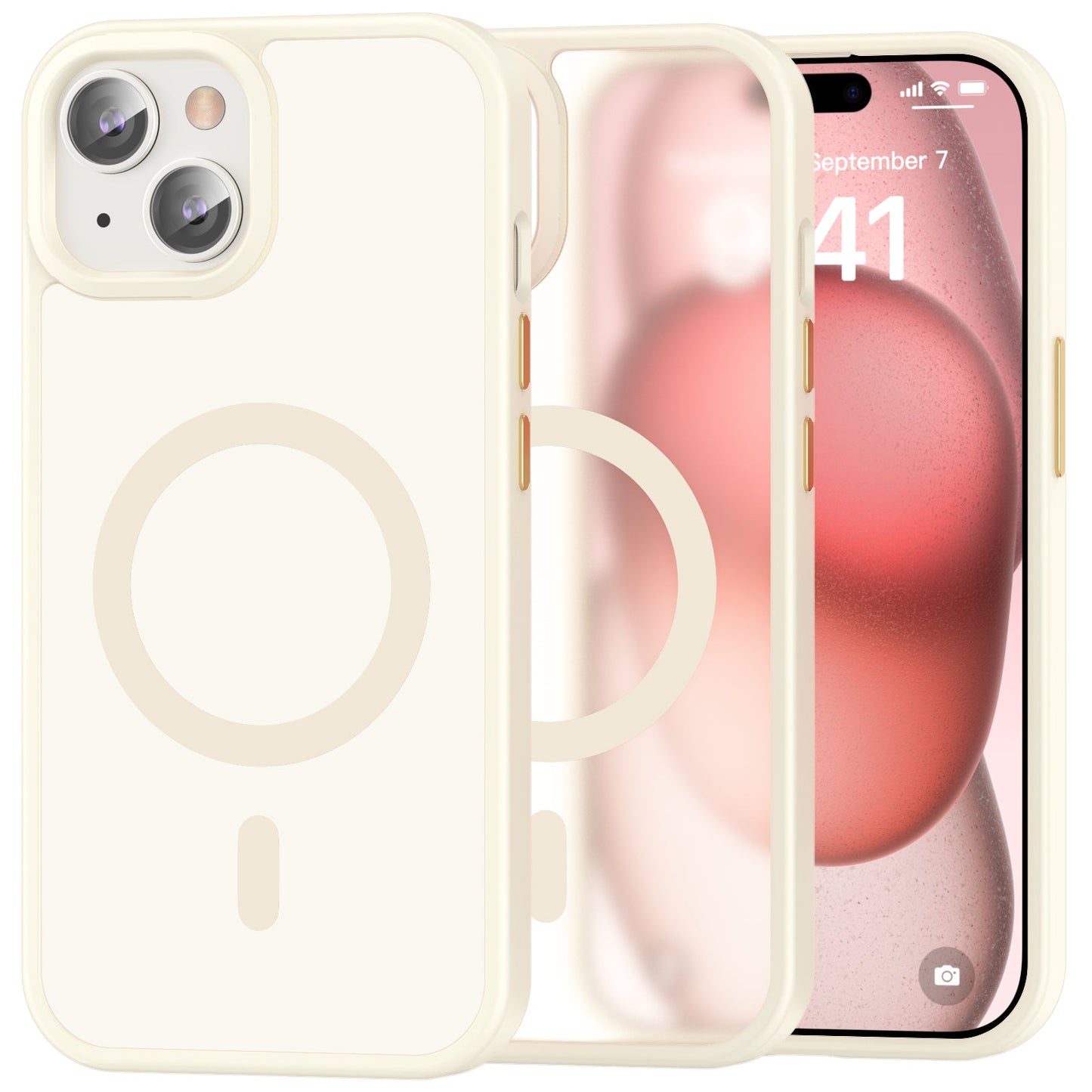 iPhone 15 Smooth Touch Waterproof MagSafe Ultra Hybrid Phone Case