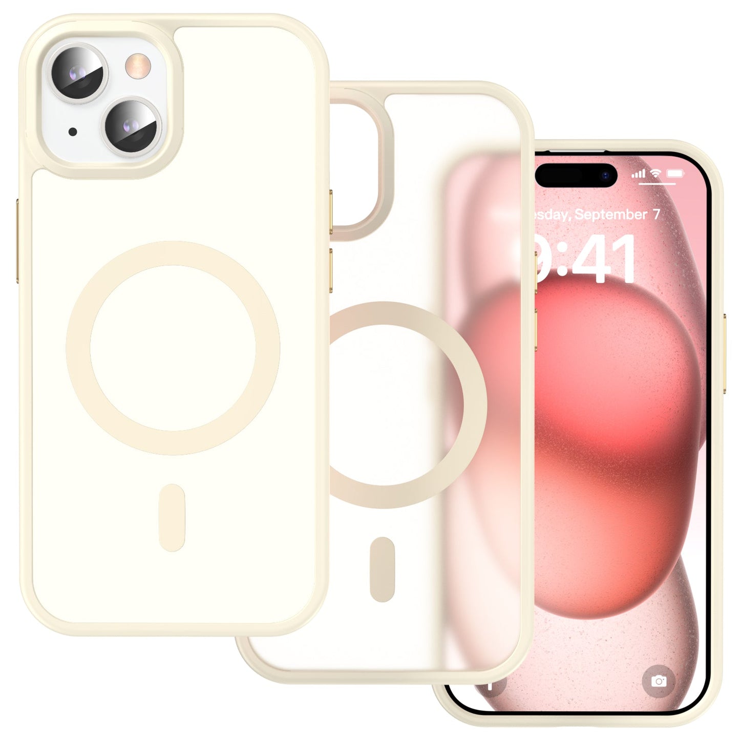 iPhone 15 Smooth Touch Waterproof MagSafe Ultra Hybrid Phone Case