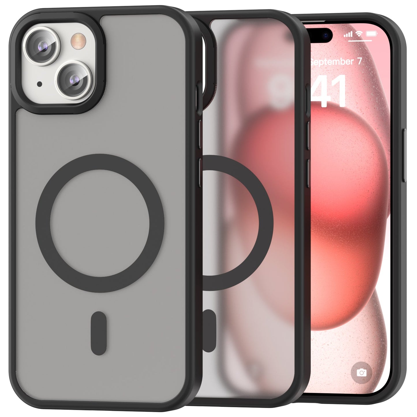 iPhone 15 Smooth Touch Waterproof MagSafe Ultra Hybrid Phone Case