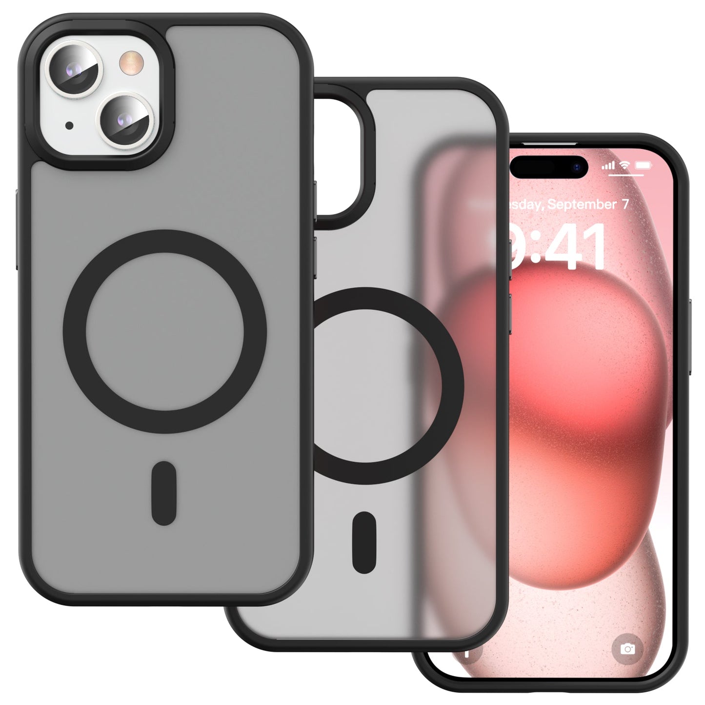 iPhone 15 Smooth Touch Waterproof MagSafe Ultra Hybrid Phone Case
