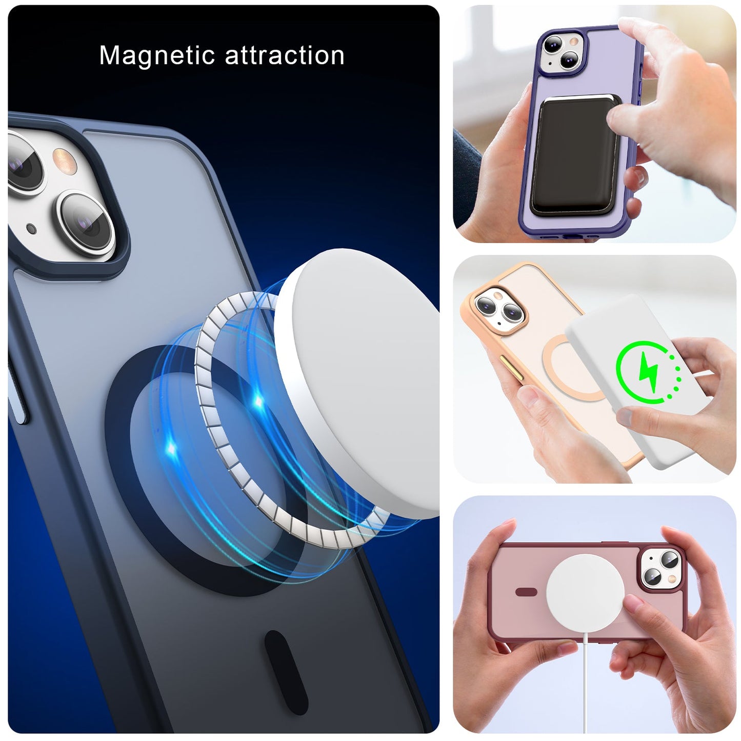 iPhone 15 Plus Smooth Touch Waterproof MagSafe Ultra Hybrid Phone Case