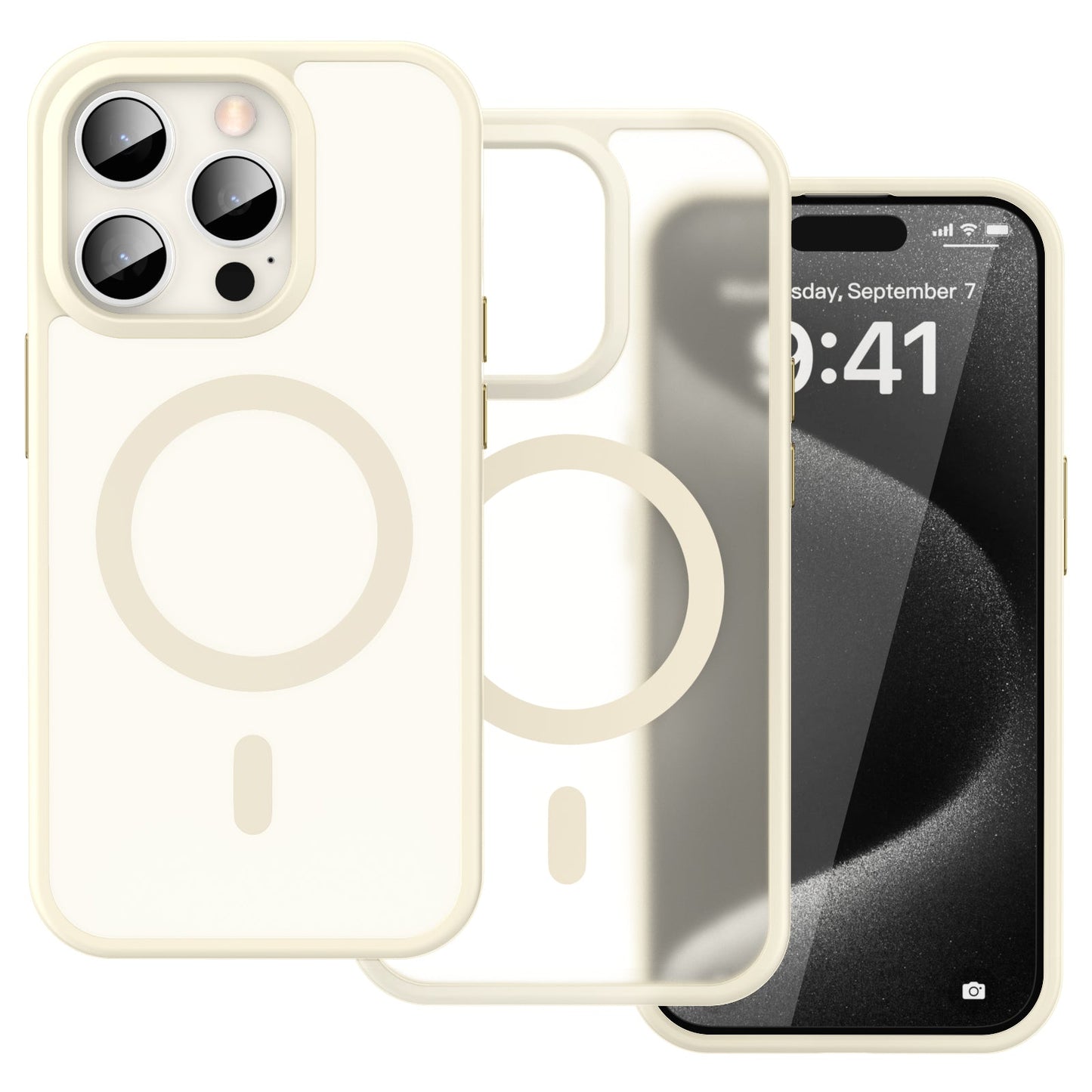 iPhone 15 Pro Smooth Touch Waterproof MagSafe Ultra Hybrid Phone Case
