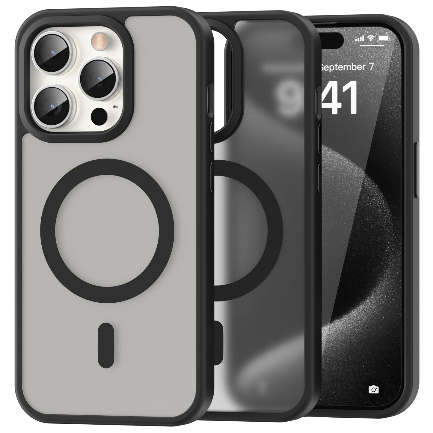 iPhone 15 Pro Smooth Touch Waterproof MagSafe Ultra Hybrid Phone Case