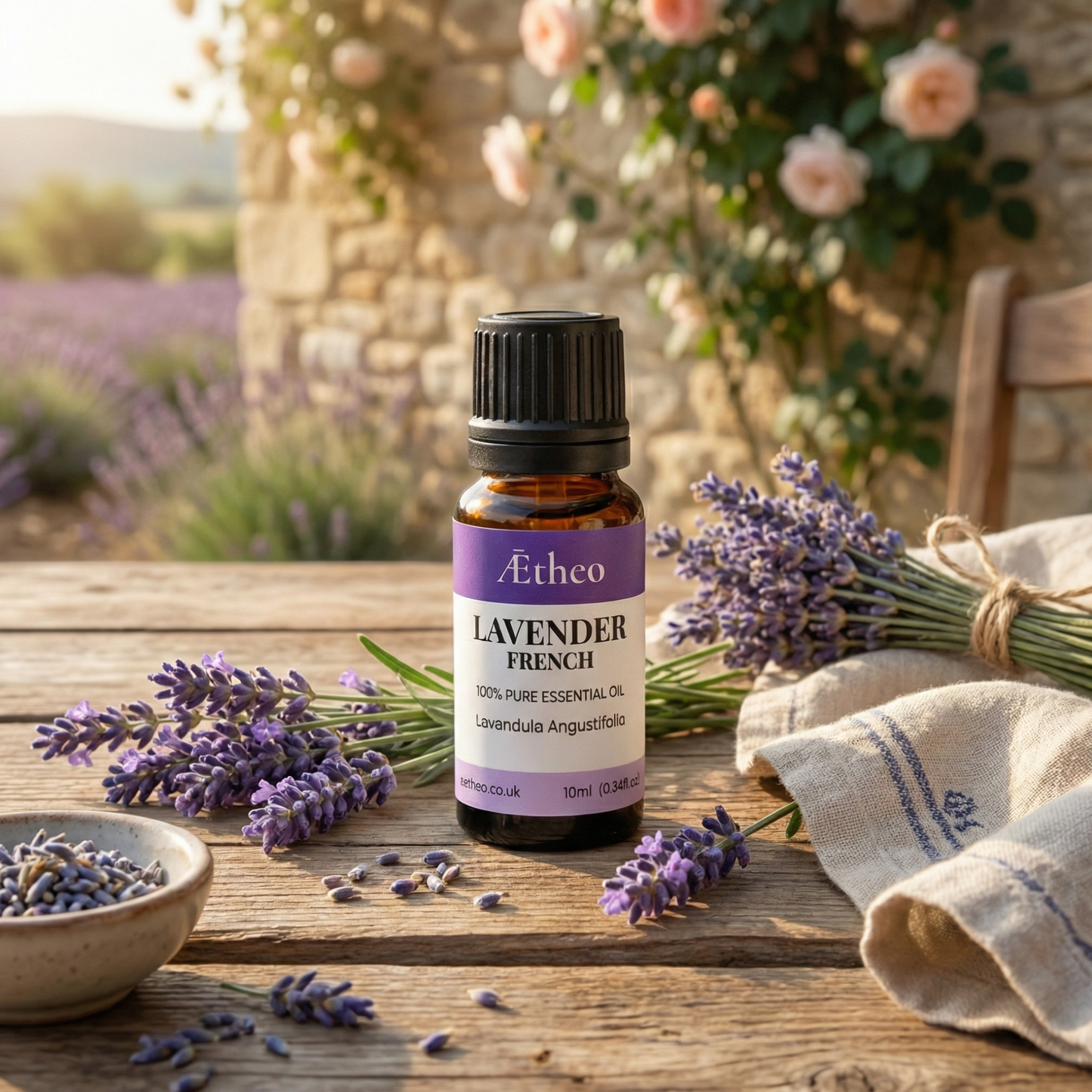 Aetheo French Lavender Essential Oil — 100% Pure, 10ml, UK Bottled