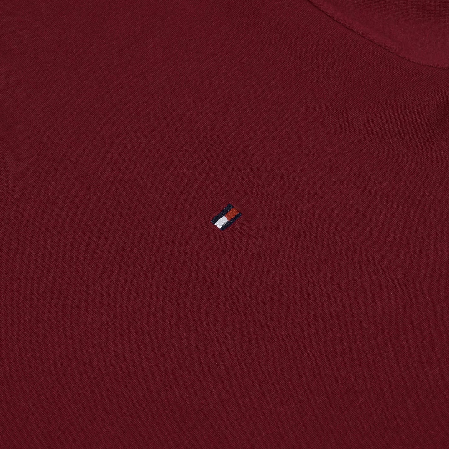 Tommy Hilfiger Flag Embroidery Fitted Crew Neck T-Shirt