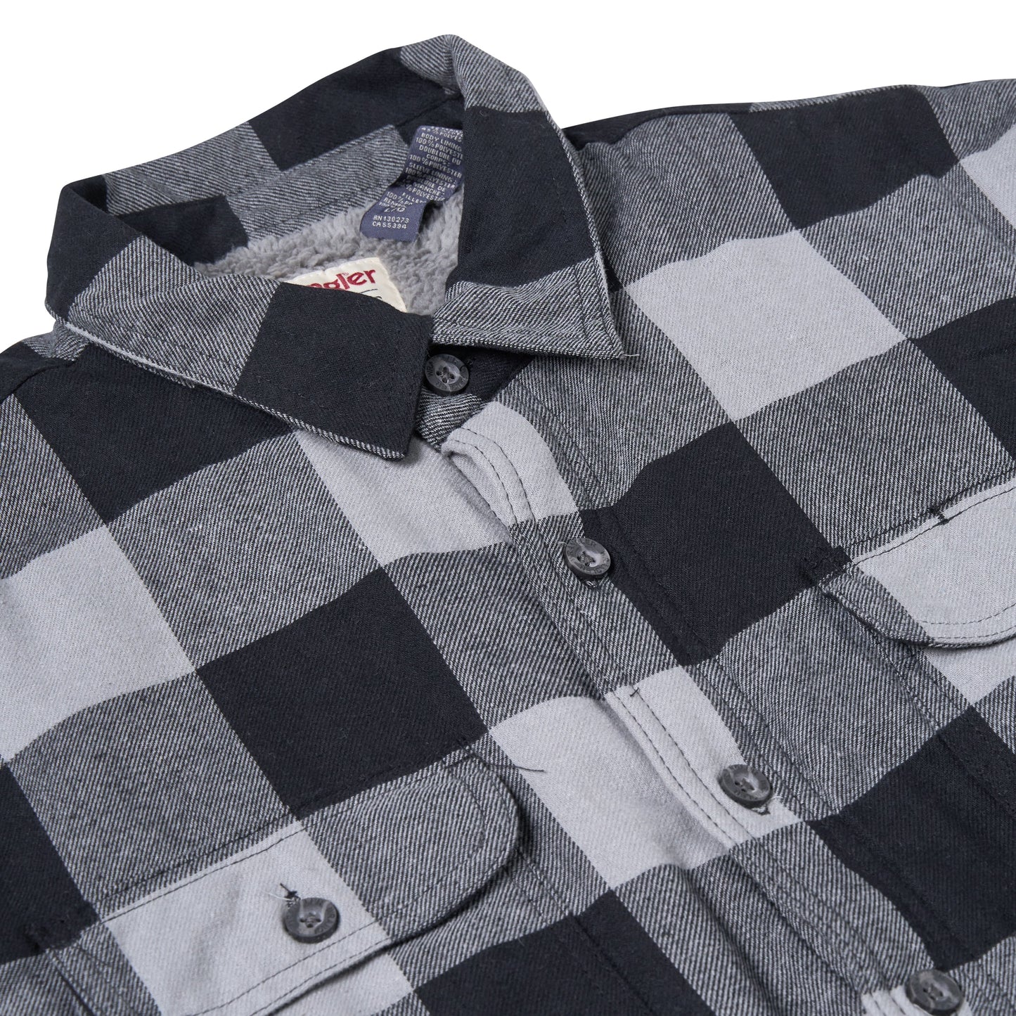 Wrangler Sherpa Lined Plaid Overshirt