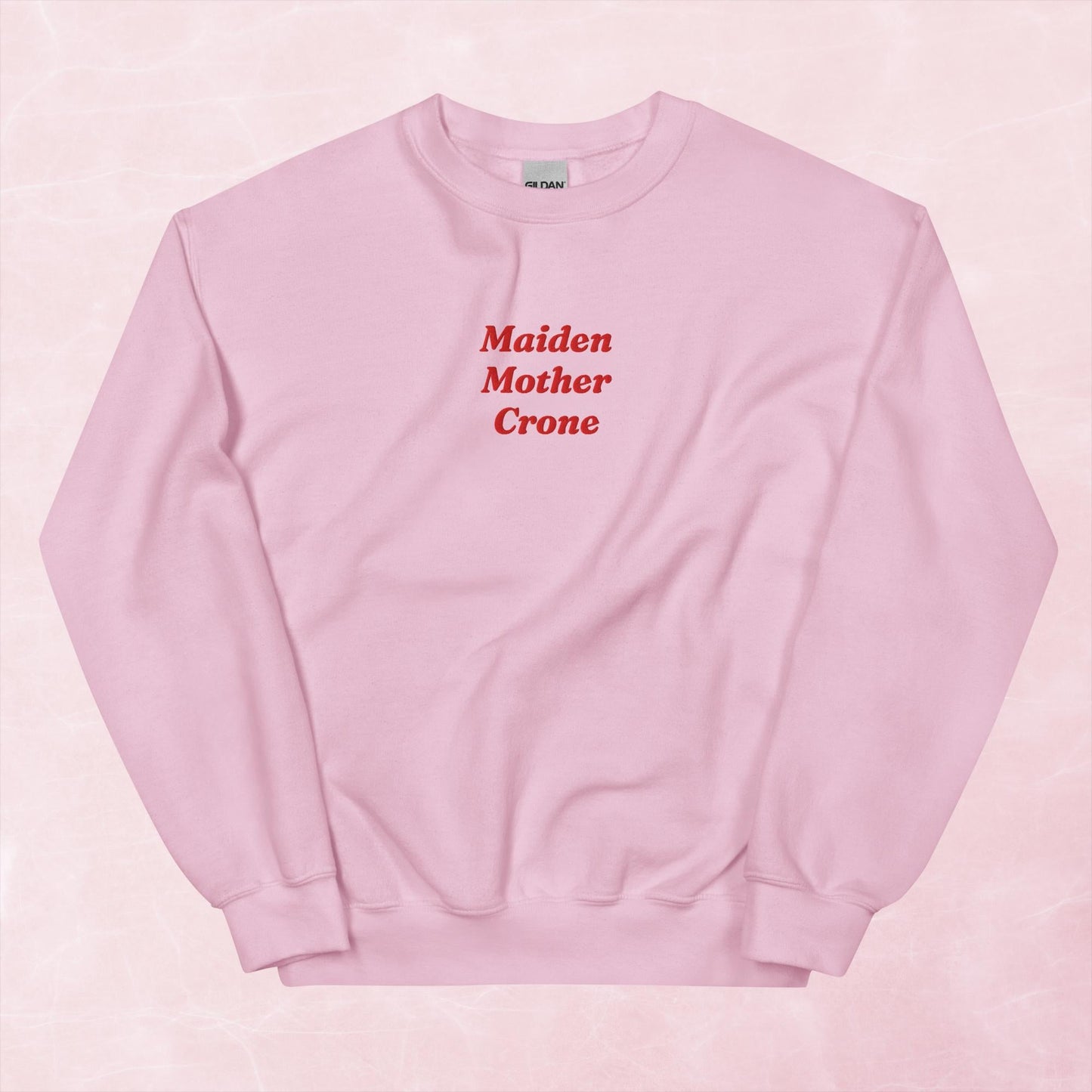 Maiden Mother Crone fantasy book inspired unisex embroidered sweatshirt