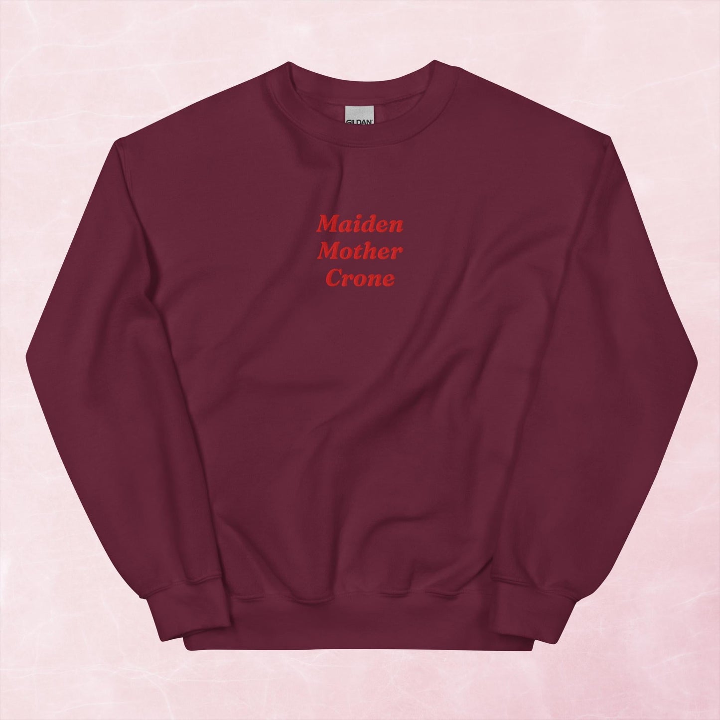 Maiden Mother Crone fantasy book inspired unisex embroidered sweatshirt